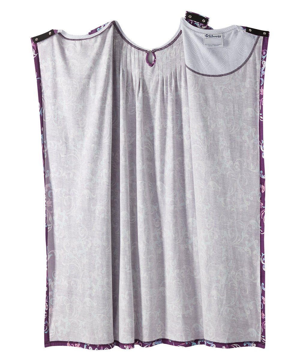 Open Back Knit Nightgown with Lace Trim - Clearance - Silverts 21