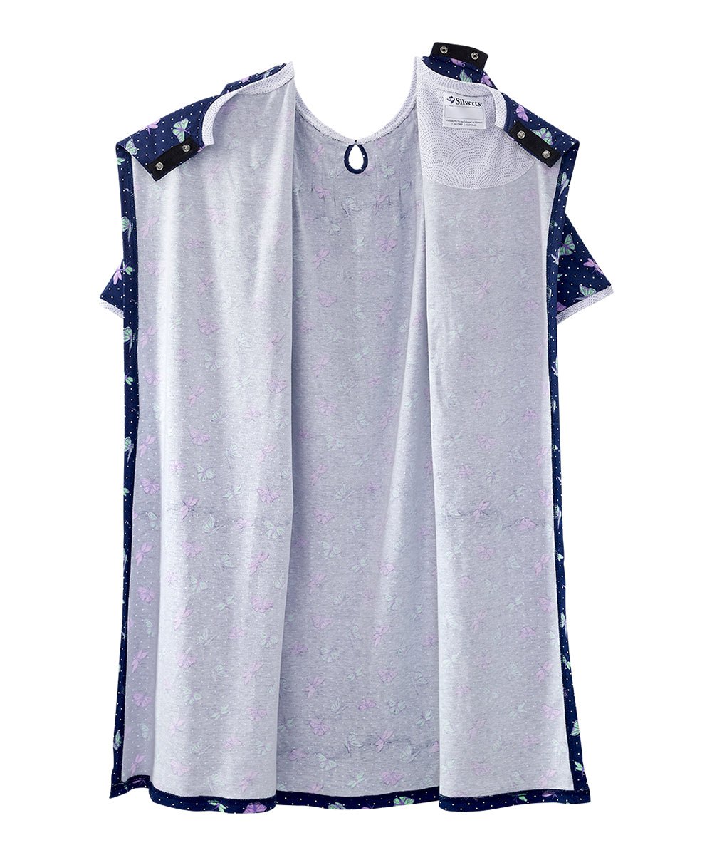 Open Back Knit Nightgown with Lace Trim - Clearance - Silverts 25