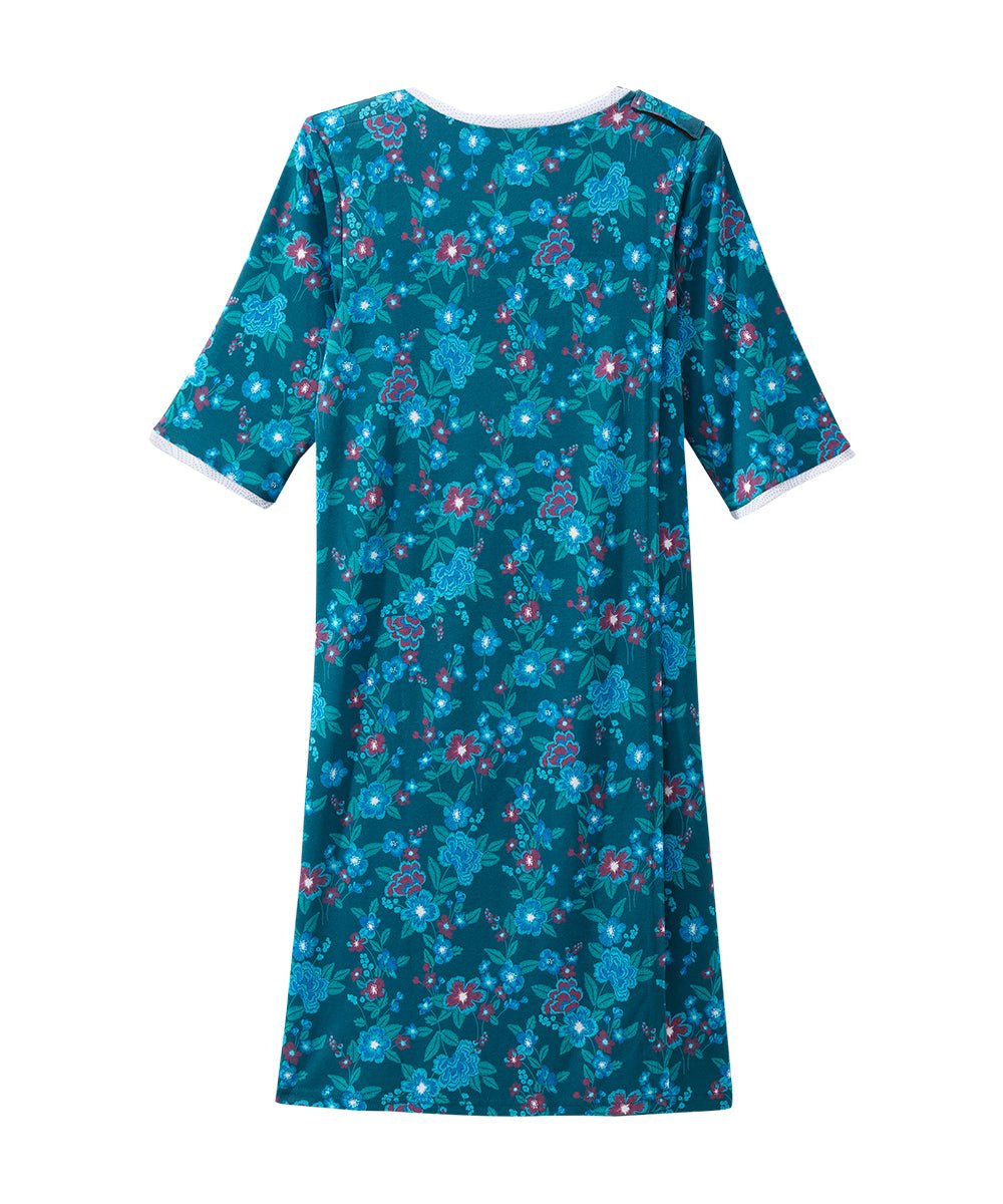 Open Back Knit Nightgown with Lace Trim - Clearance - Silverts 10