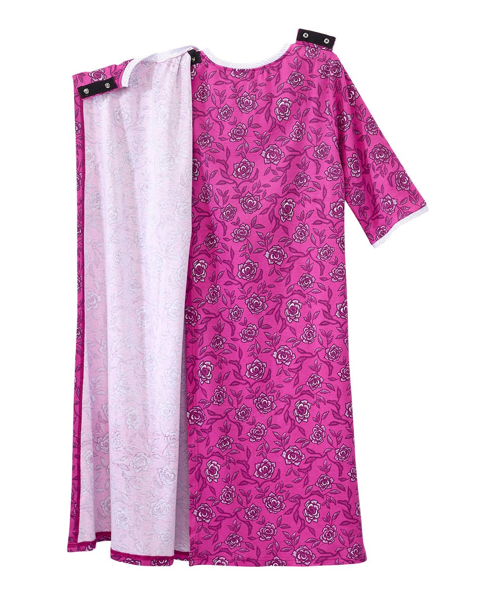 Open Back Knit Nightgown with Lace Trim - Clearance - Silverts 36