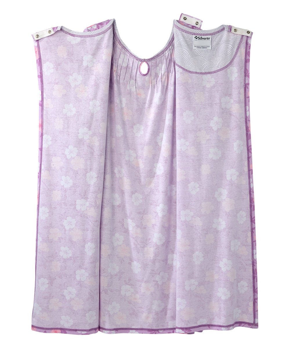 Open Back Knit Nightgown with Lace Trim - Clearance - Silverts 41
