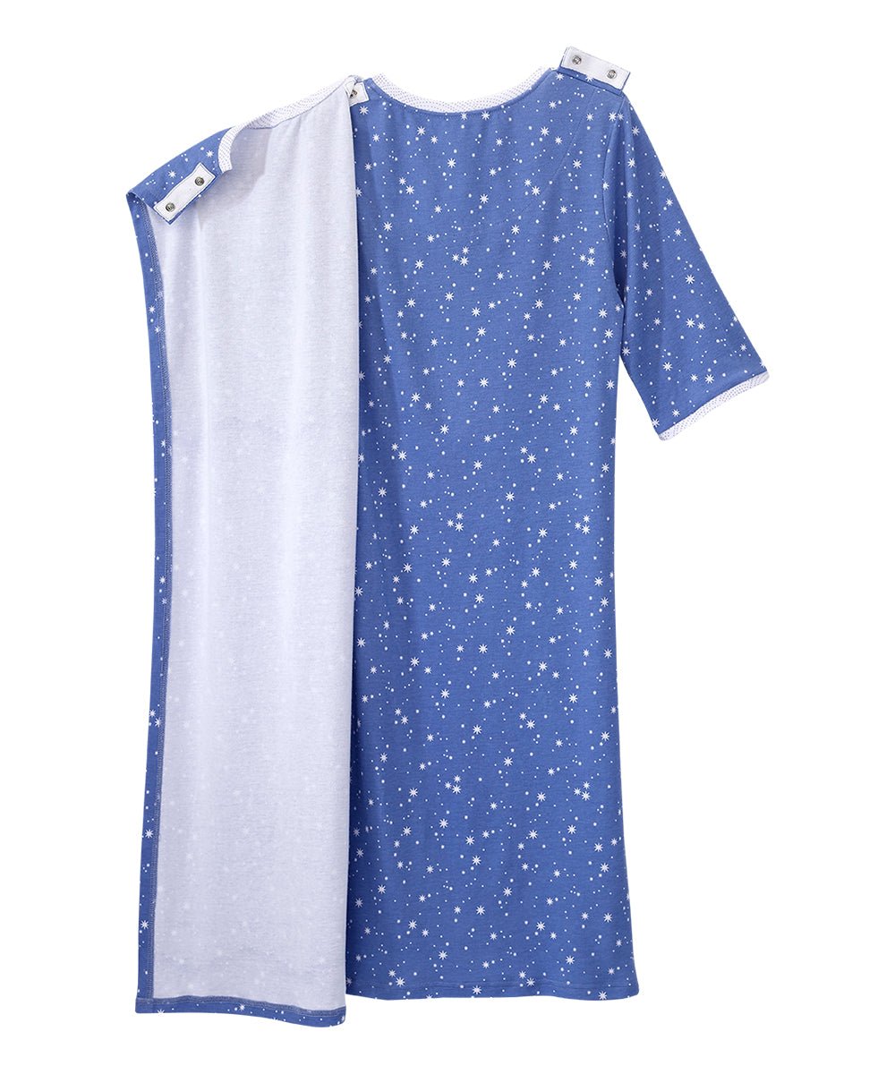 Open Back Knit Nightgown with Lace Trim - Clearance - Silverts 44