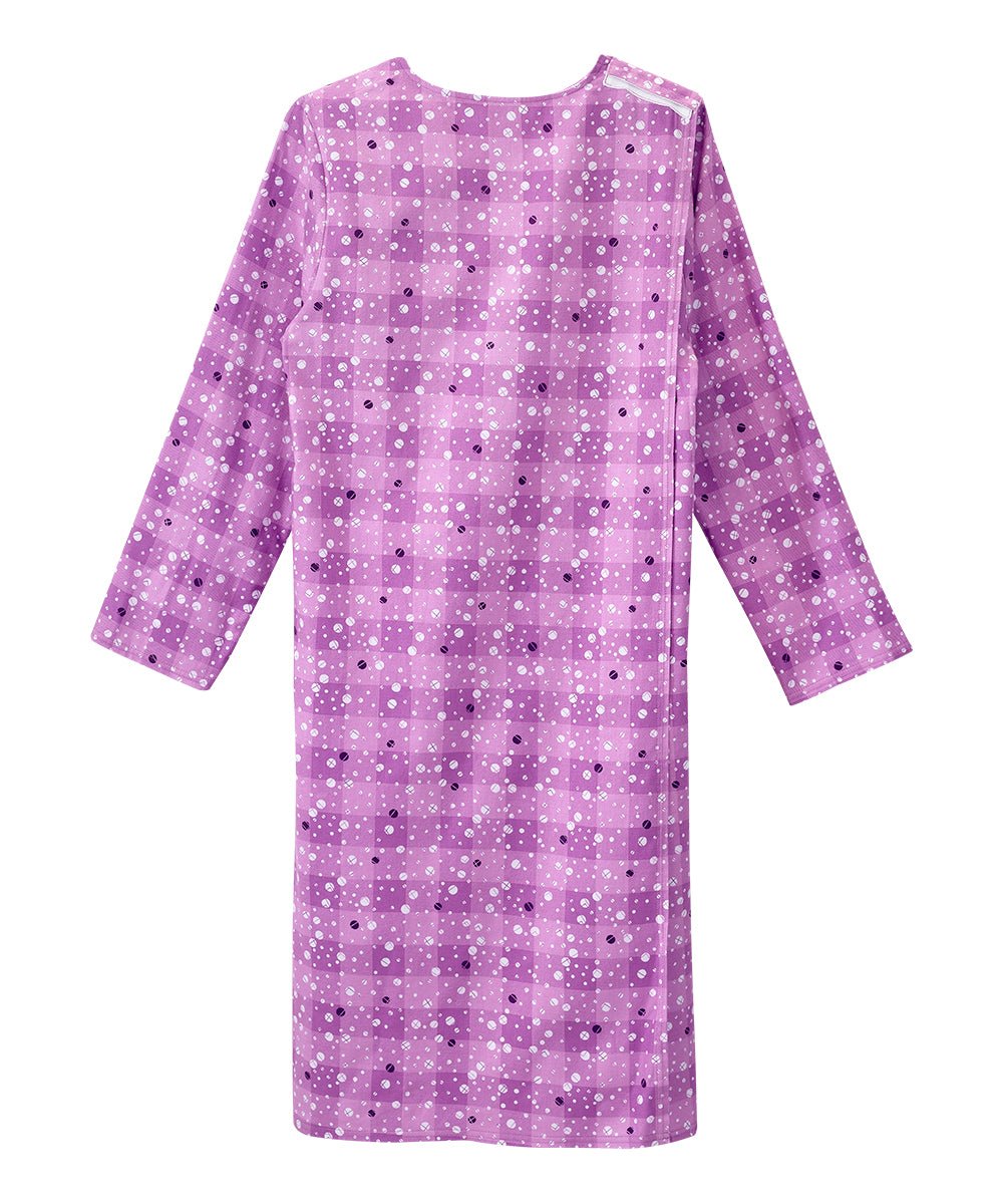 Women's No Peek Open Back Flannel Nightgown - Silverts 44