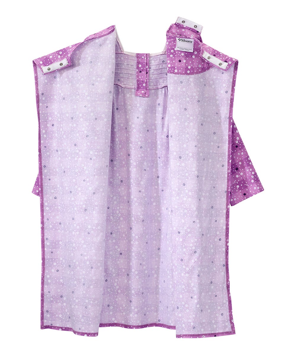 Women's No Peek Open Back Flannel Nightgown - Silverts 5