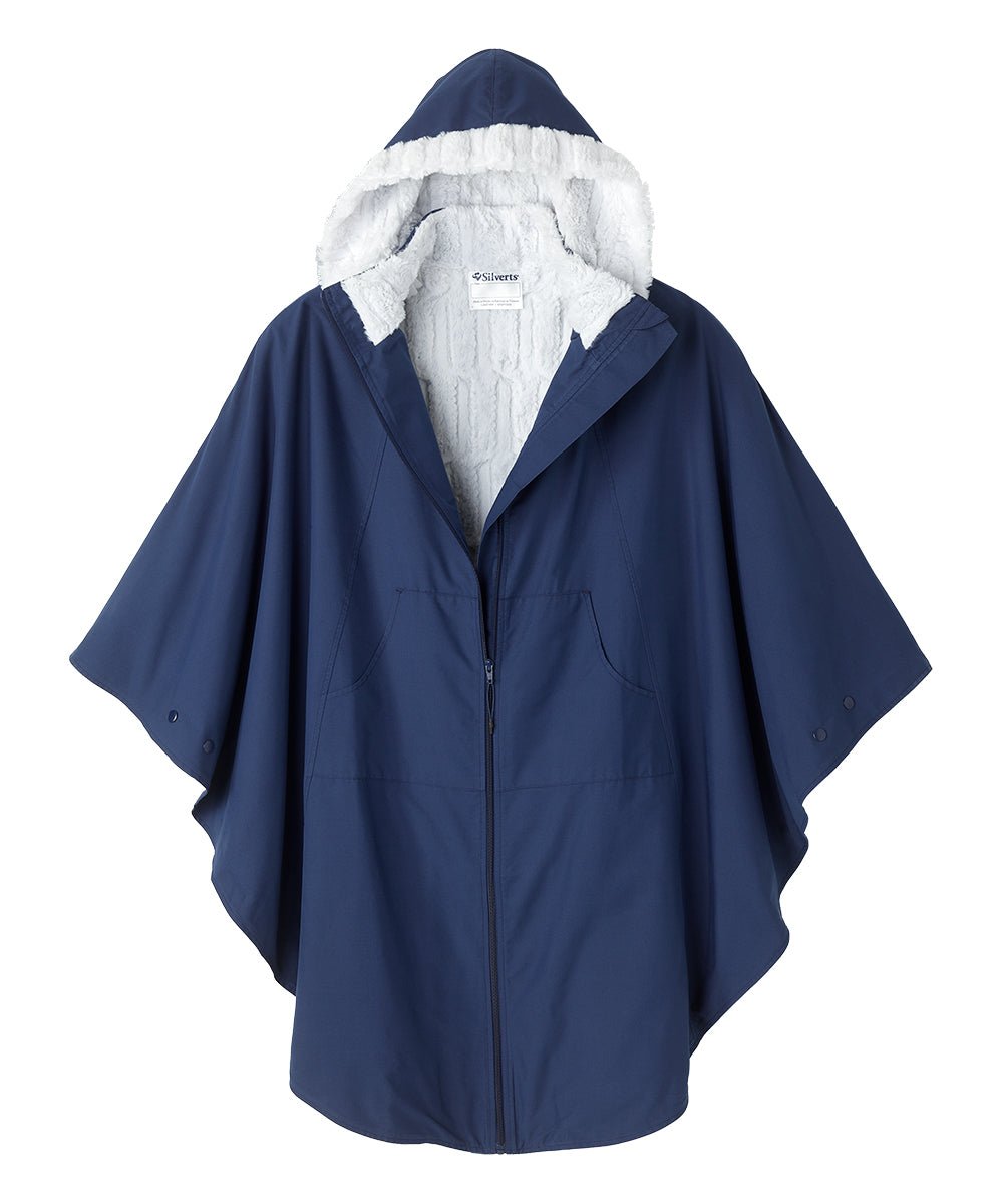 Unisex Luxurious Fur-Lined Winter Wheelchair Cape - Silverts 18