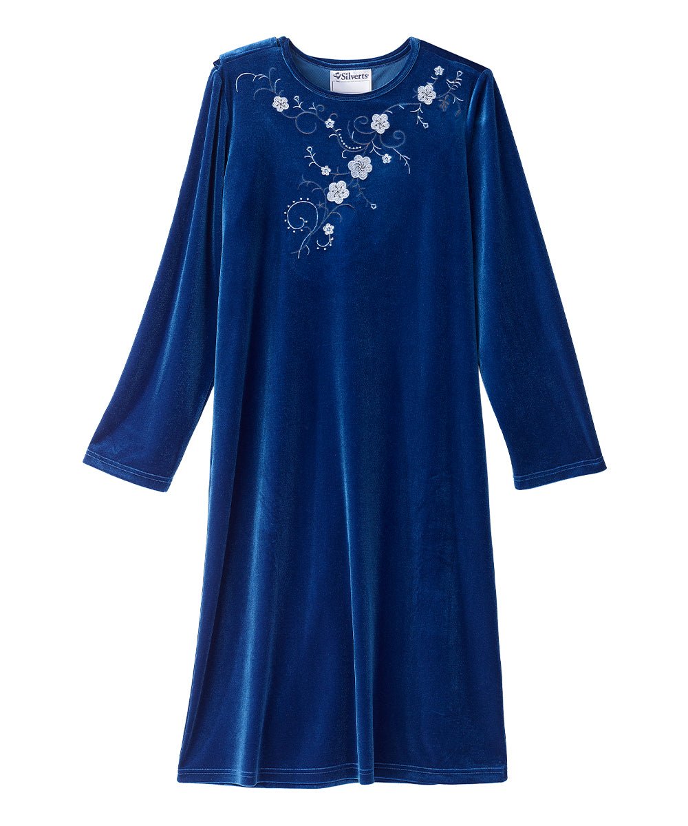 Women's Open Back Velvet Dress - Silverts 11