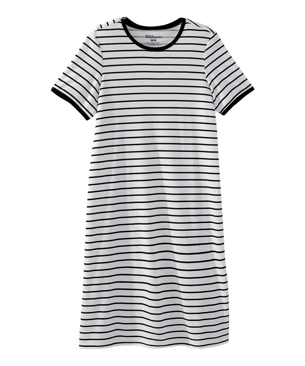 Women's Open Back T-Shirt Dress - Silverts 3