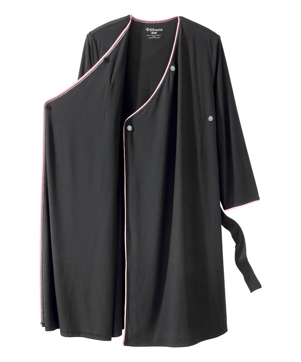 Women's Buttery Soft Open Front Nightgown/Robe - Silverts 8