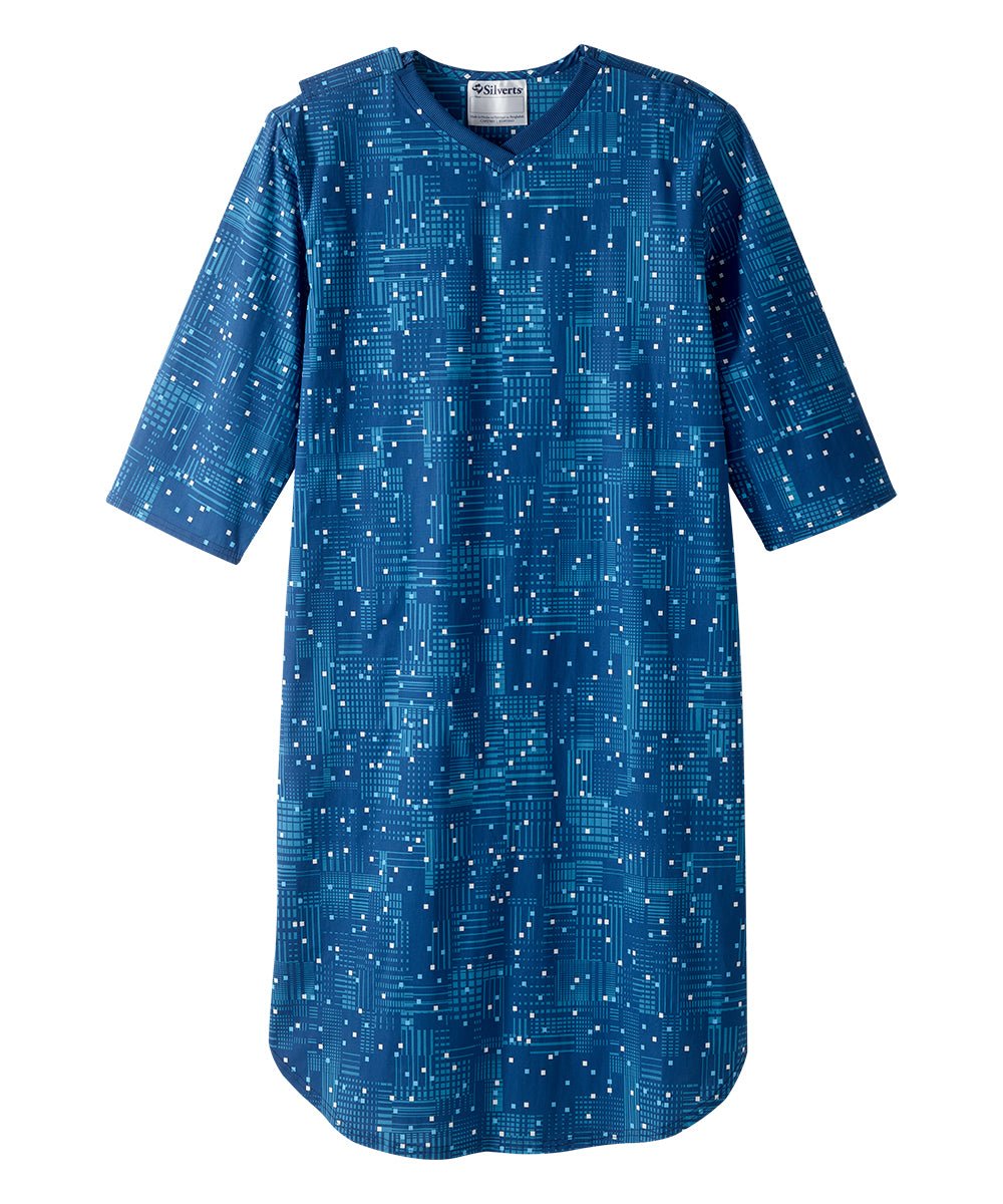Men's Flannel Hospital & Home Care Gown - Silverts 24