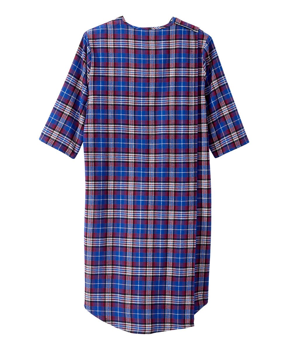 Men's Flannel Hospital & Home Care Gown - Silverts 6