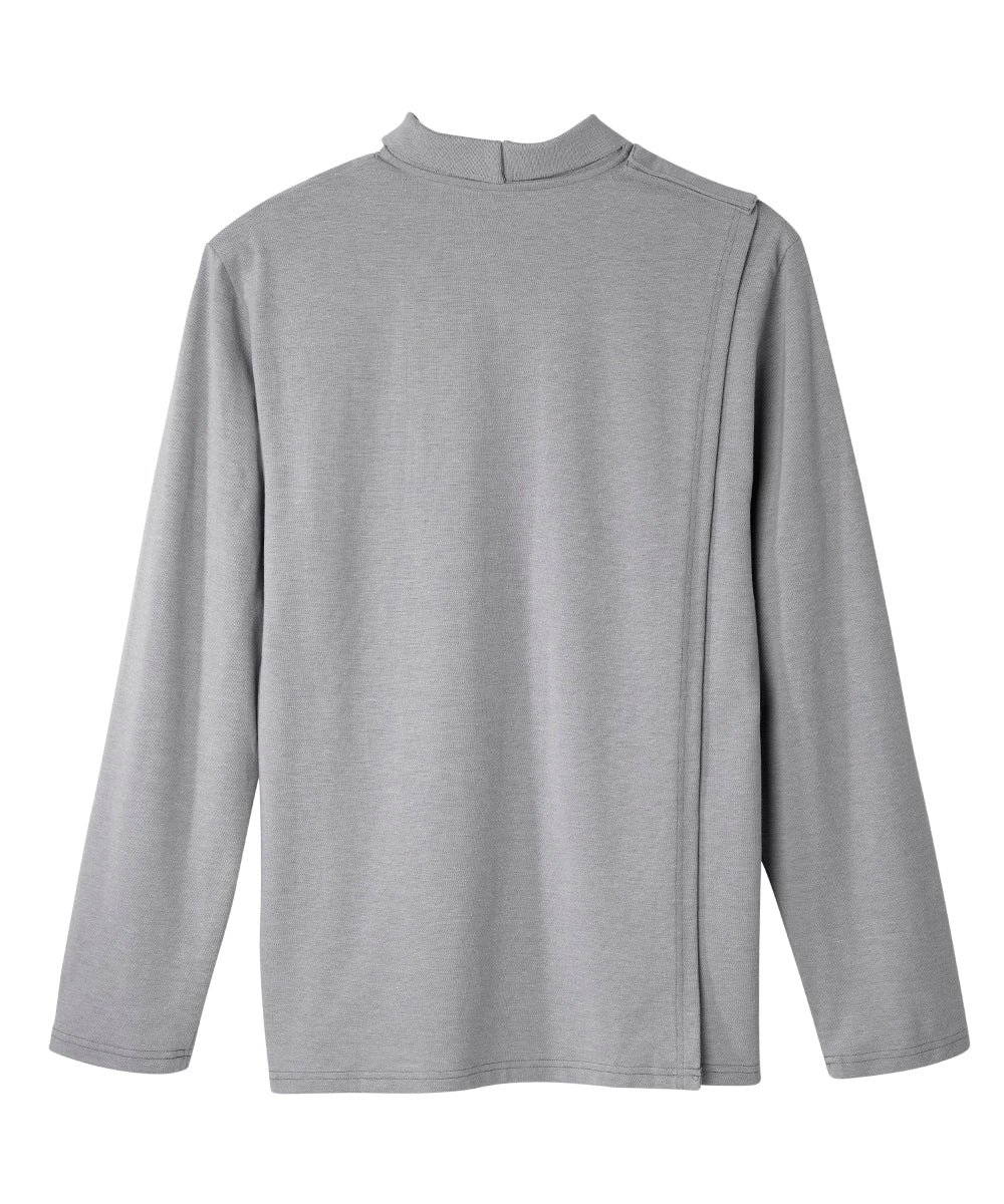 Men's Adaptive Open Back Polo Shirt with Long Sleeves - Silverts 26