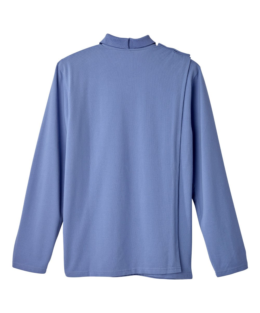 Men's Adaptive Open Back Polo Shirt with Long Sleeves - Silverts 9