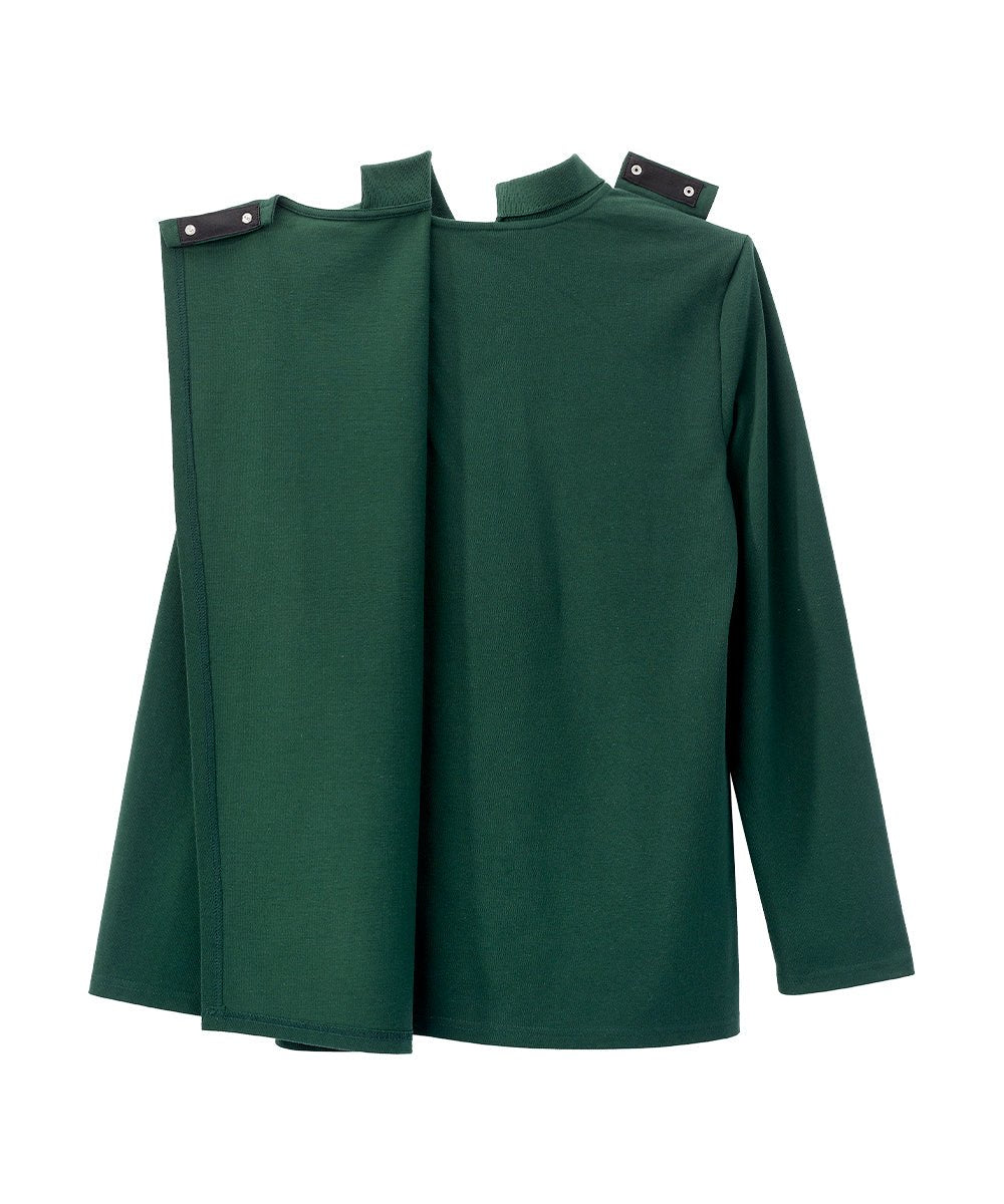 Men's Adaptive Open Back Polo Shirt with Long Sleeves - Silverts 4