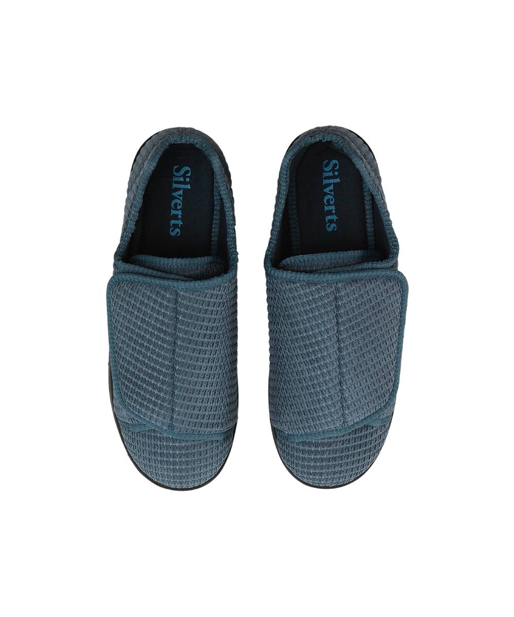 Men’s Slippers with Easy Closures – Adjustable Fit (Regular to Extra Wide) - Silverts 10