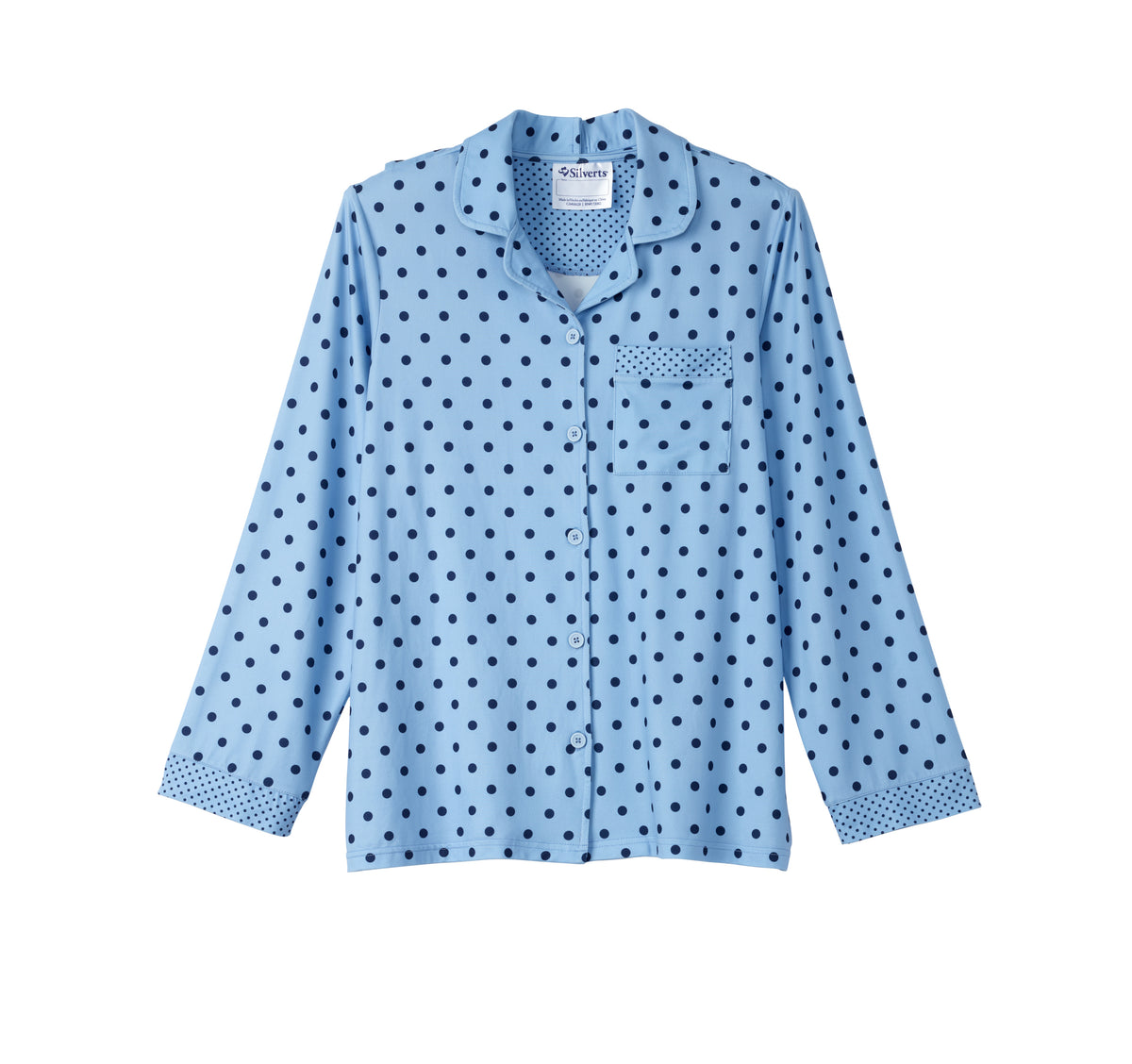 Women's Open Back Top & Pull-On Pant Polka Dot Pajama Set - Silverts 2