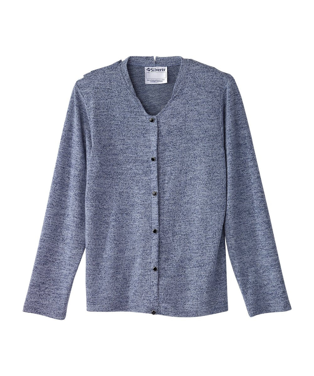 Women's Open Back Knit Button Top - Silverts 5