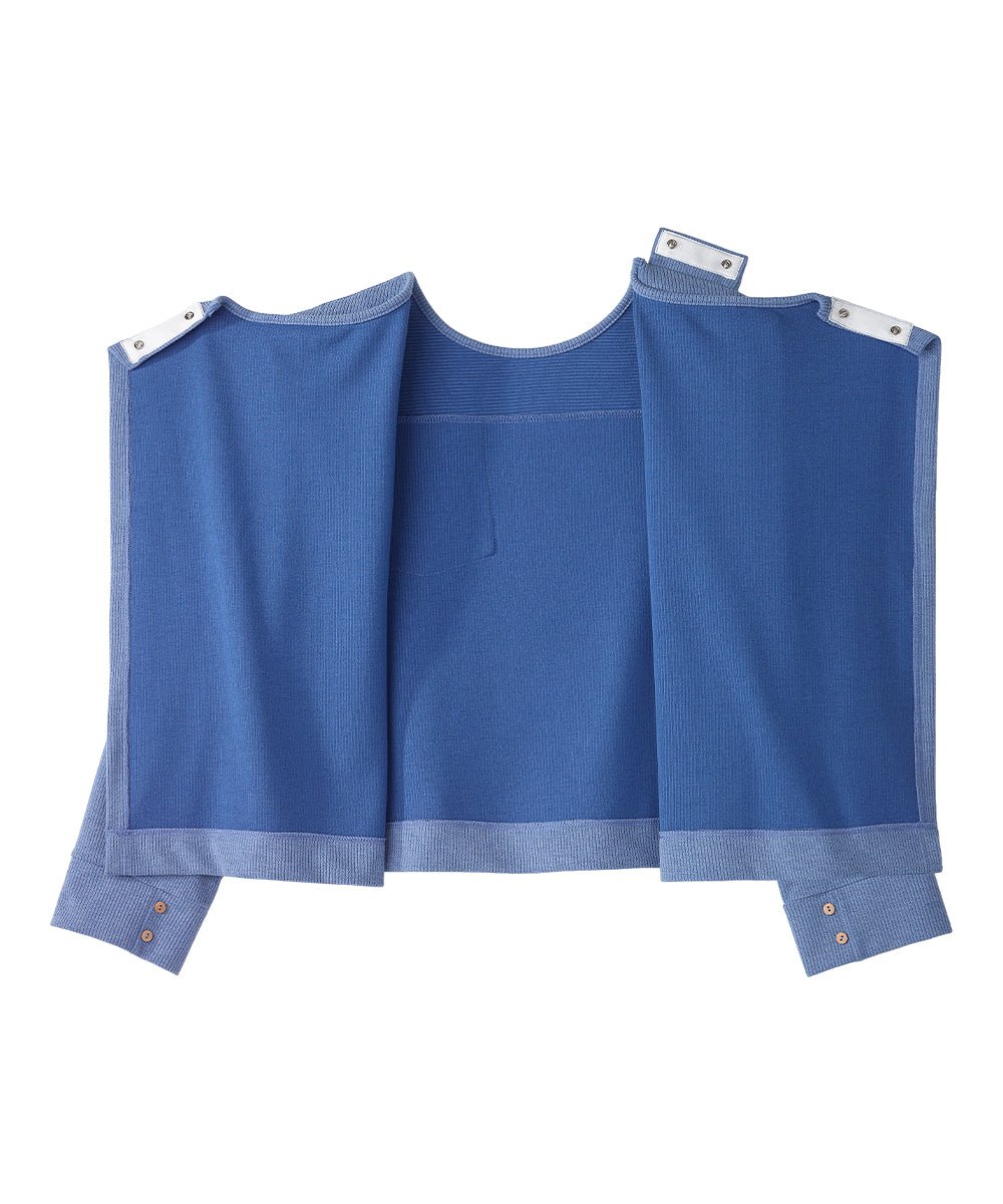 Women's Open Back Relaxed Ribbed Long Sleeve Top - Silverts 13