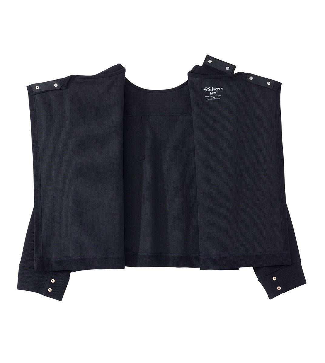 Women's Open Back Relaxed Ribbed Long Sleeve Top - Silverts 3