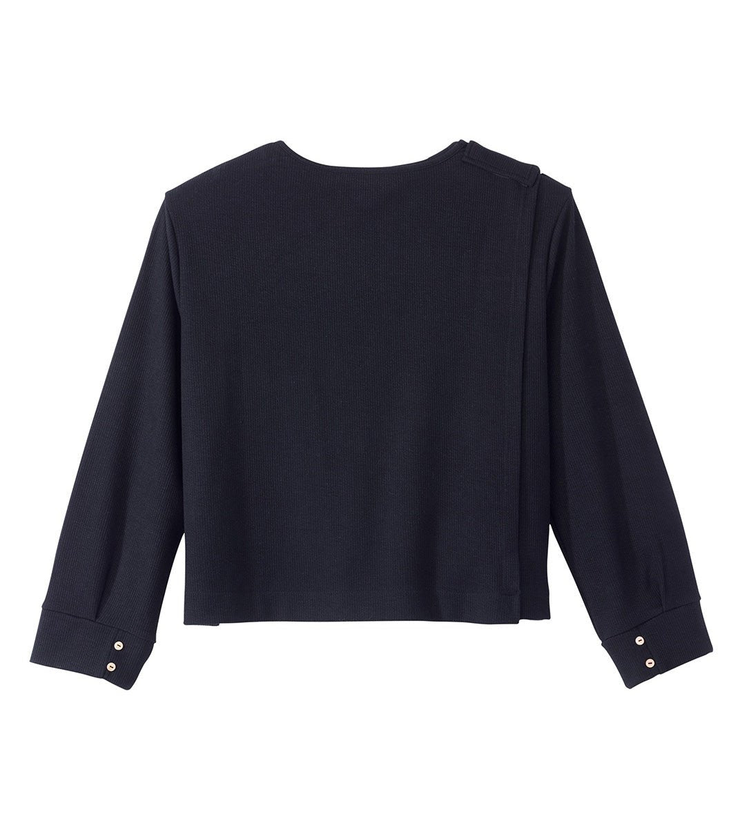 Women's Open Back Relaxed Ribbed Long Sleeve Top - Silverts 4