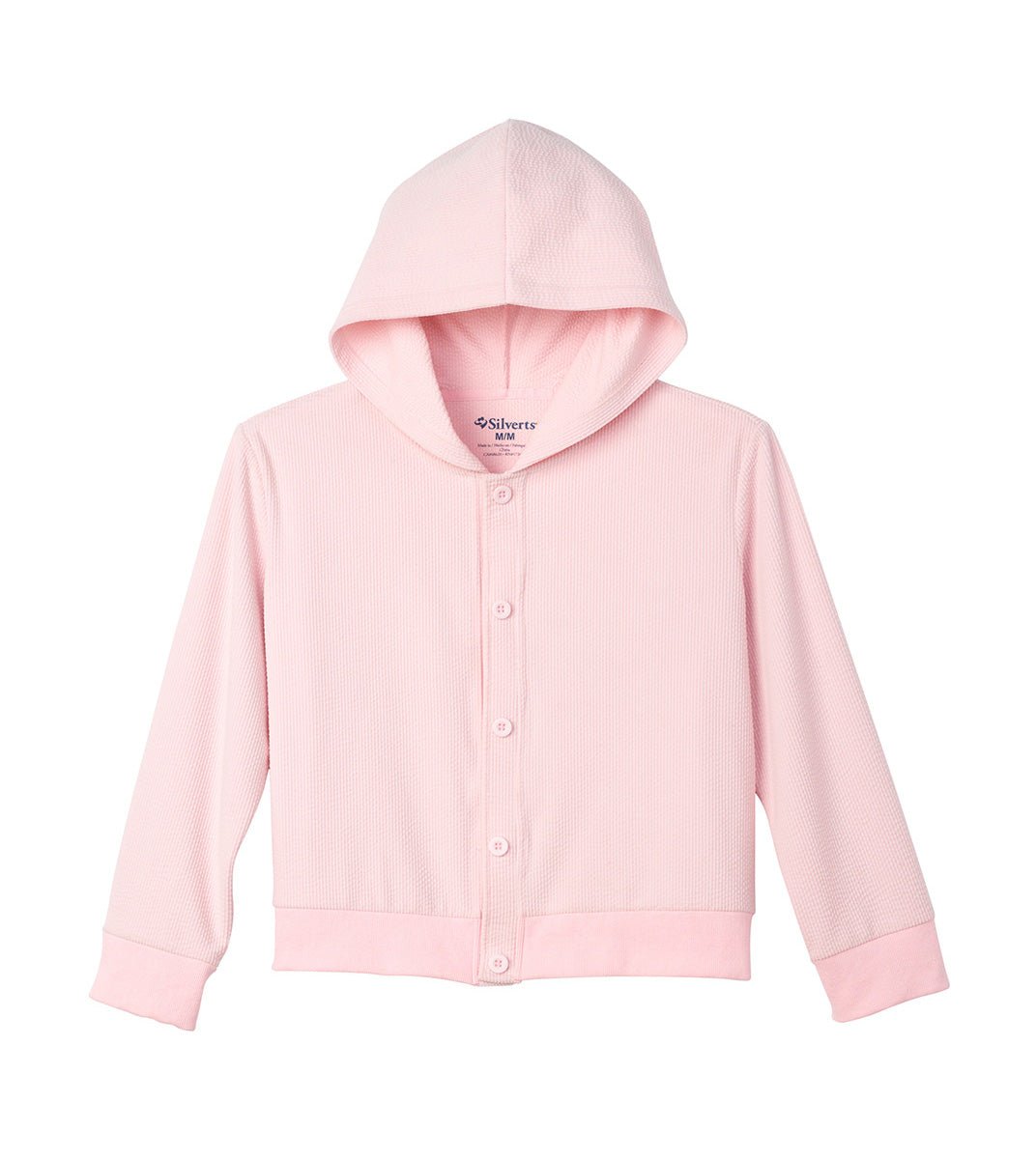 Women's Soft Corduroy Rib Magnetic Button Hoodie - Silverts 7