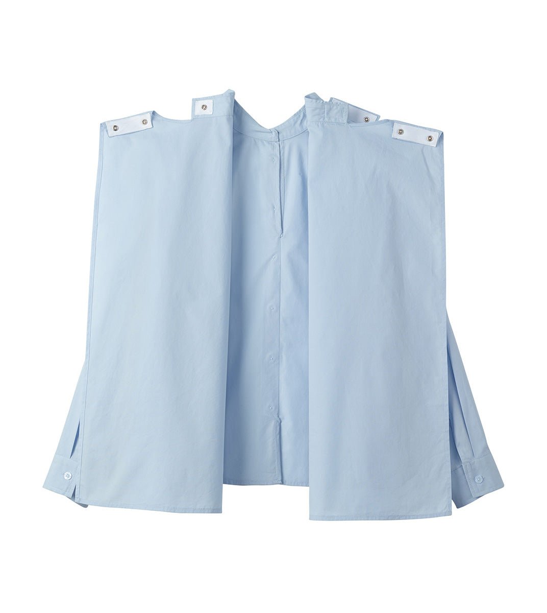 Women's Open Back Boyfriend Button Down Shirt - Silverts 4