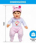 22 inch - Lifelike Reborn Baby Dolls for Seniors with Dementia -Therapy Doll - Soft Body Realistic Newborn - Alzheimer's Activity for Adults - Patients Nursing Home - Gifts for Elderly - Anxiety relief - Silverts 4