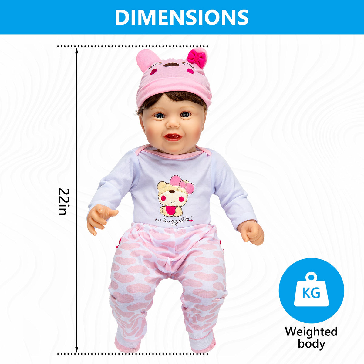 22 inch - Lifelike Reborn Baby Dolls for Seniors with Dementia -Therapy Doll - Soft Body Realistic Newborn - Alzheimer's Activity for Adults - Patients Nursing Home - Gifts for Elderly - Anxiety relief - Silverts 4