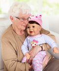 22 inch - Lifelike Reborn Baby Dolls for Seniors with Dementia -Therapy Doll - Soft Body Realistic Newborn - Alzheimer's Activity for Adults - Patients Nursing Home - Gifts for Elderly - Anxiety relief - Silverts 1