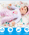 22 inch - Lifelike Reborn Baby Dolls for Seniors with Dementia -Therapy Doll - Soft Body Realistic Newborn - Alzheimer's Activity for Adults - Patients Nursing Home - Gifts for Elderly - Anxiety relief - Silverts 6