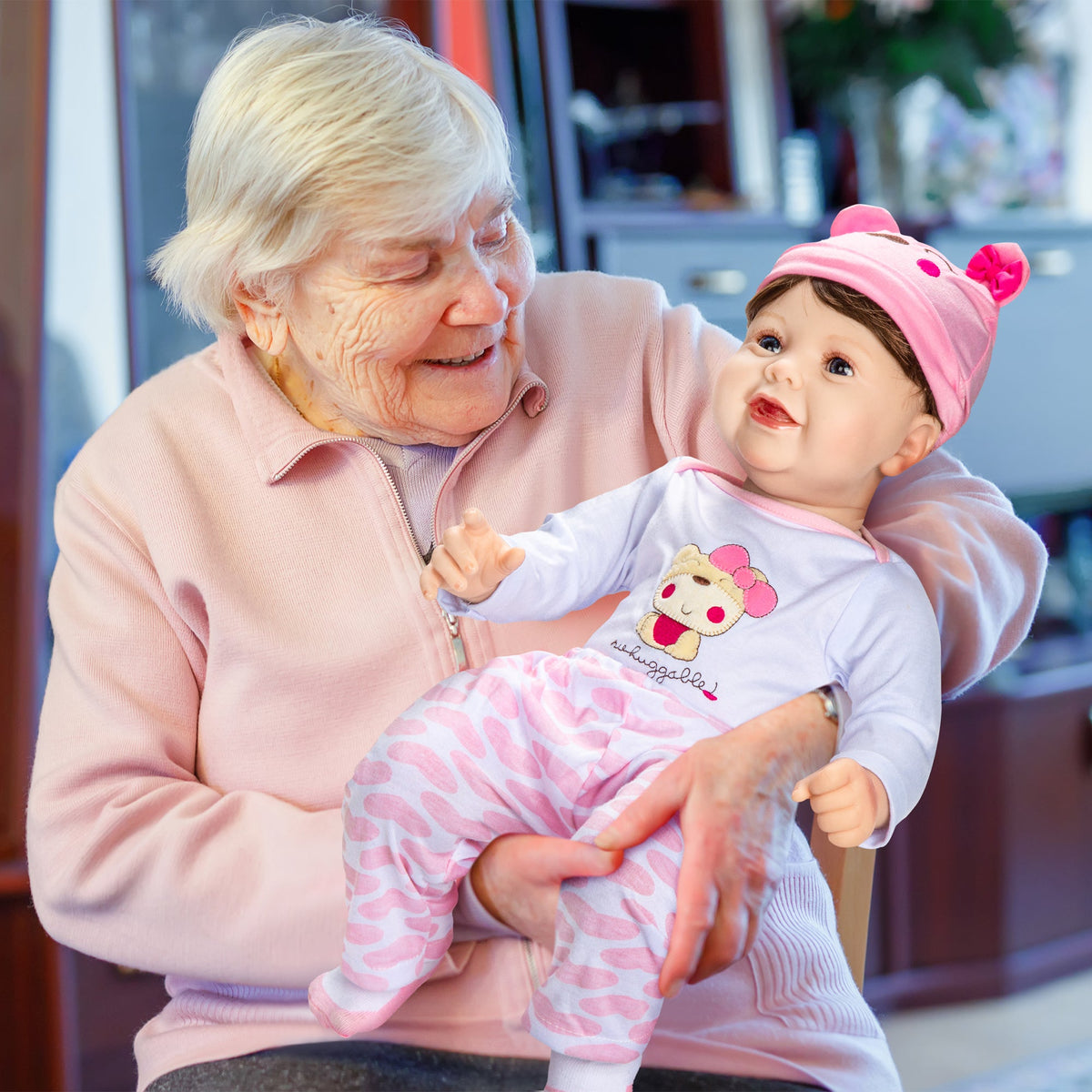 22 inch - Lifelike Reborn Baby Dolls for Seniors with Dementia -Therapy Doll - Soft Body Realistic Newborn - Alzheimer's Activity for Adults - Patients Nursing Home - Gifts for Elderly - Anxiety relief - Silverts 7
