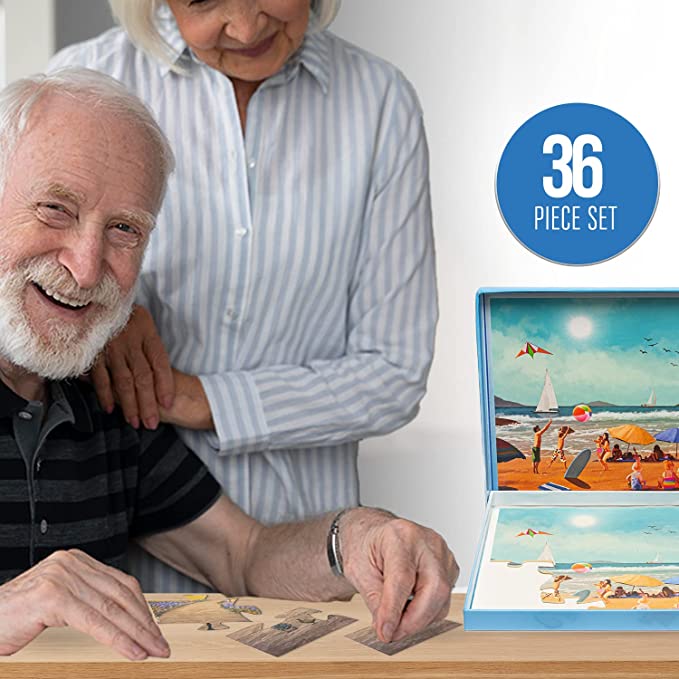 Dementia Puzzle 36 Large Pieces Jigsaw – Beach Fun - Silverts 3