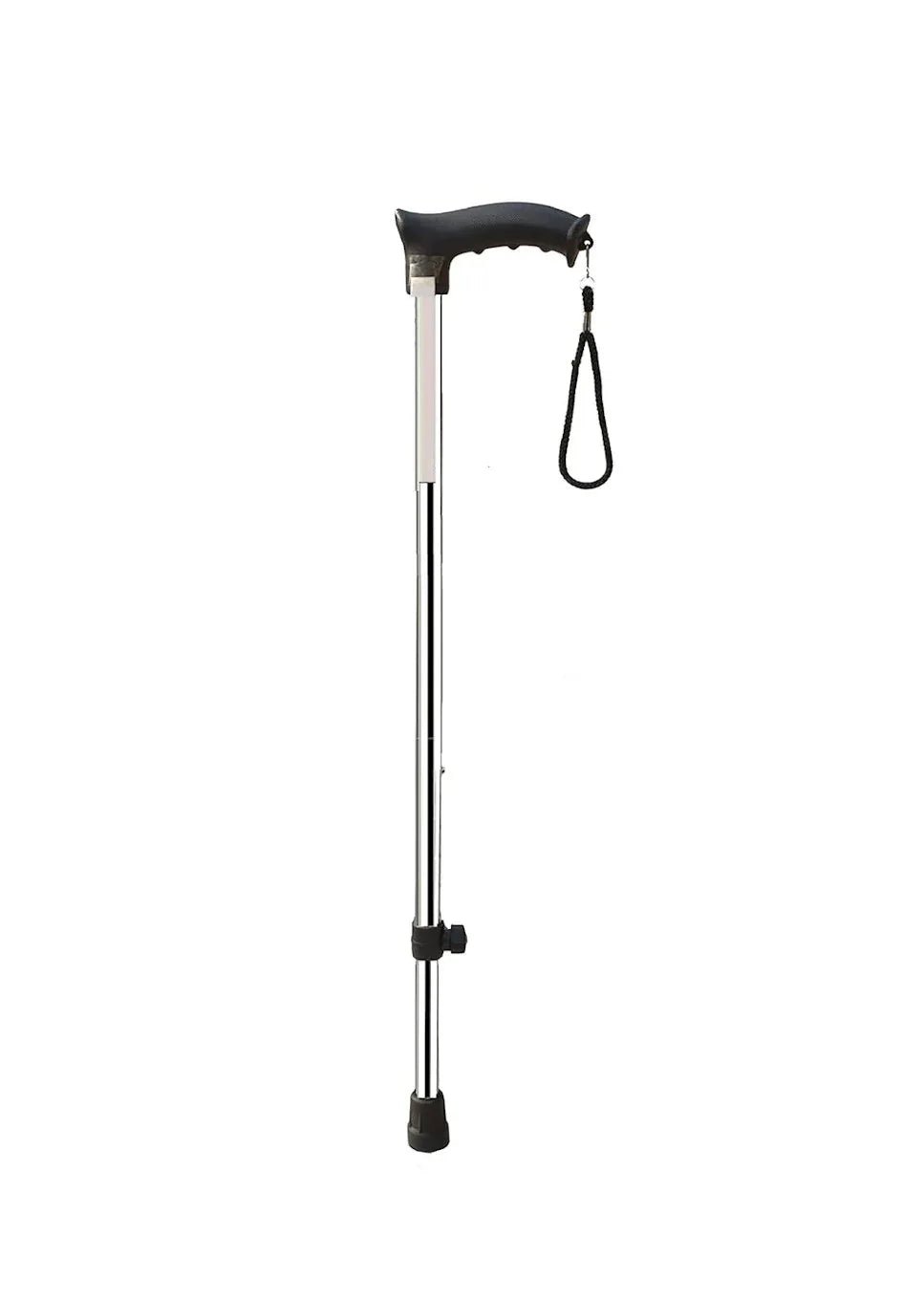 Single Leg Height Adjustable Walking Stick - Silverts 1
