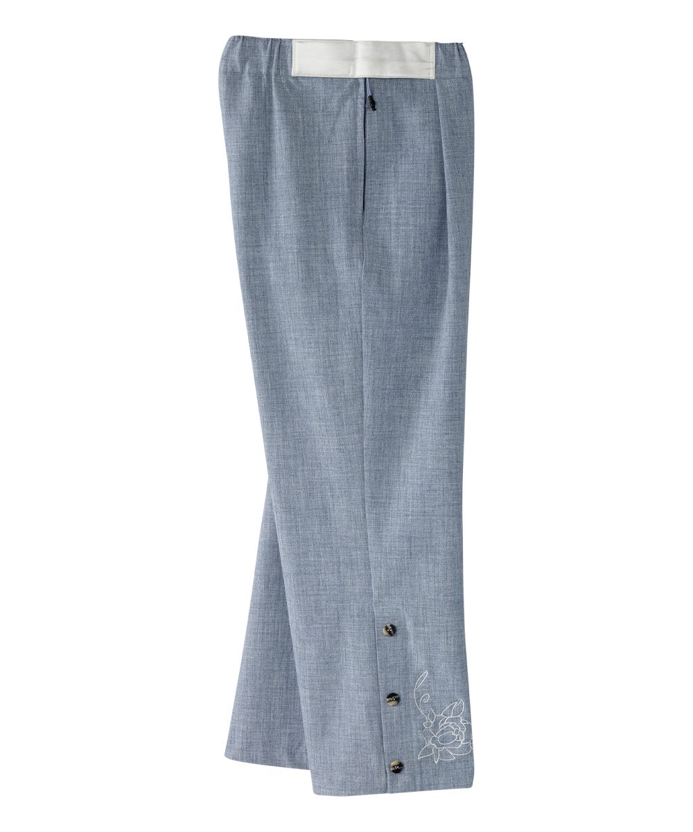 Women's Self Dressing Easy Zip Linen Capris - Silverts 12