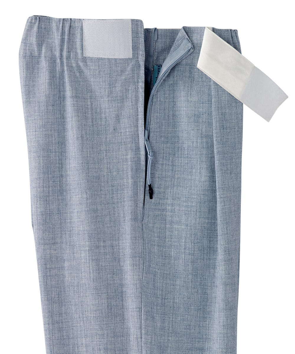 Women's Self Dressing Easy Zip Linen Capris - Silverts 15