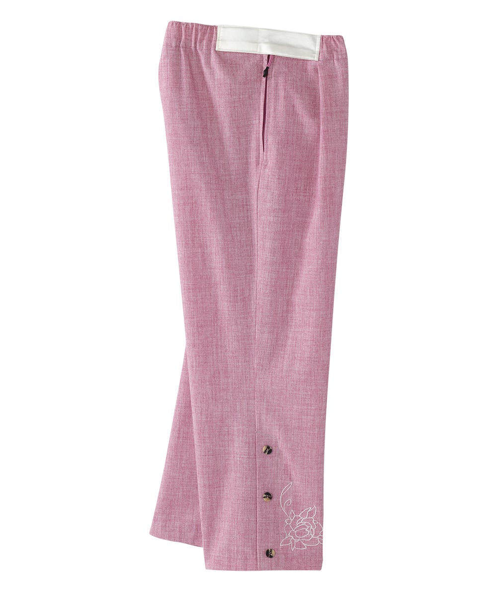 Women's Self Dressing Easy Zip Linen Capris - Silverts 8