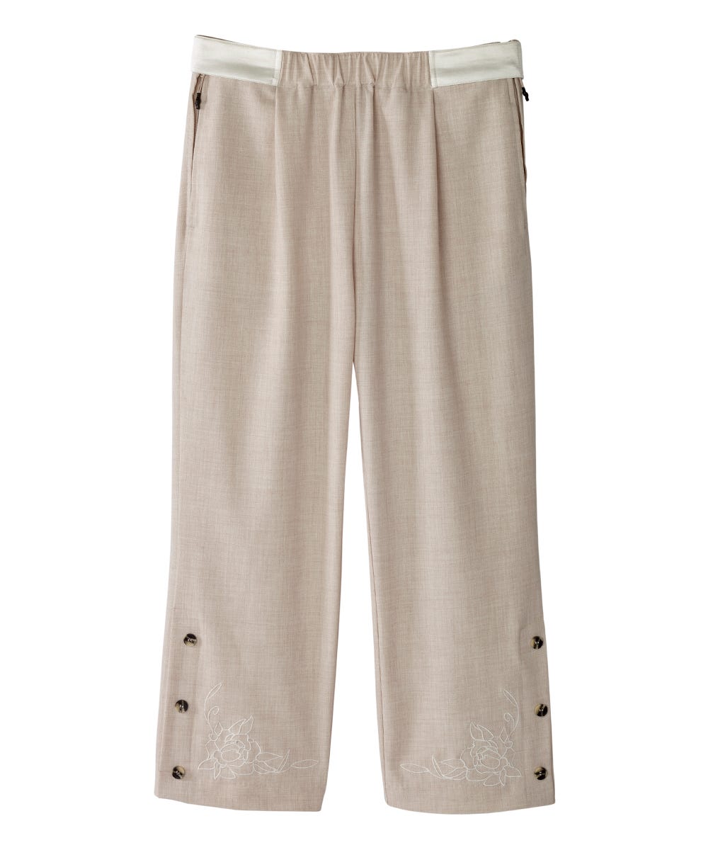 Women's Self Dressing Easy Zip Linen Capris - Silverts 3