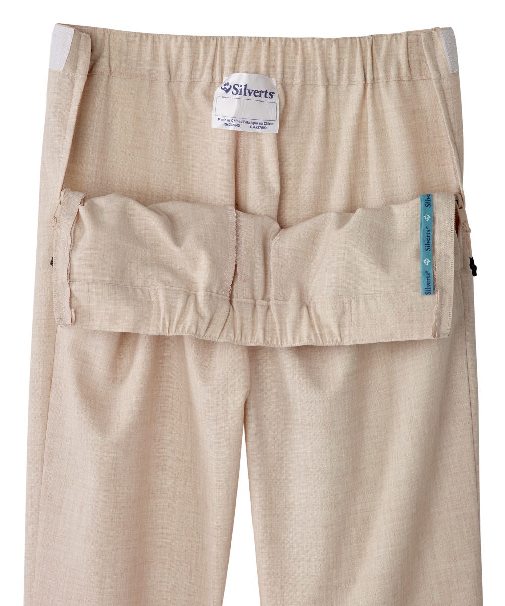 Women's Self Dressing Easy Zip Linen Capris - Silverts 6