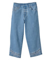 Women's Magnetic Front Fly Denim Capris