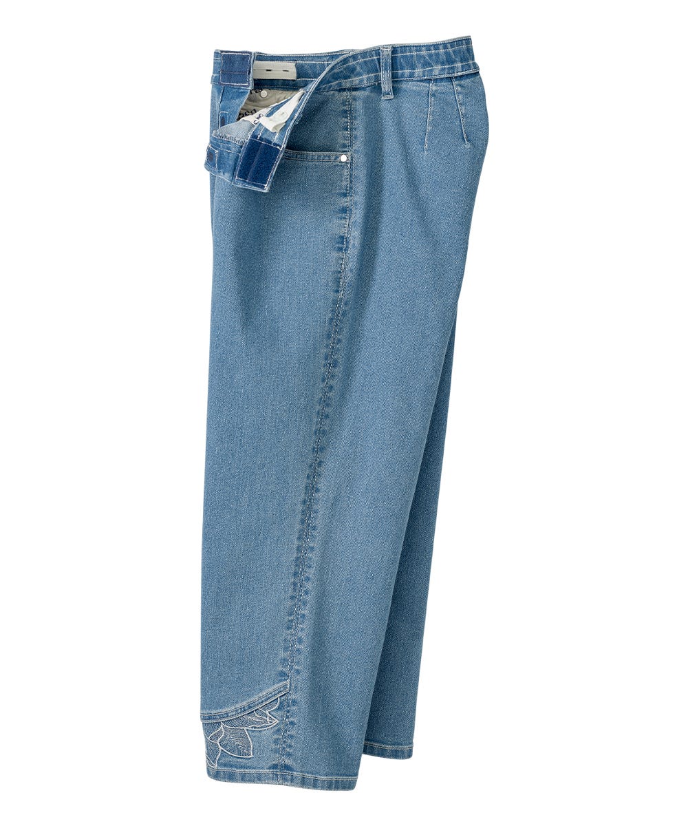 Women's Magnetic Front Fly Denim Capris - Silverts 3