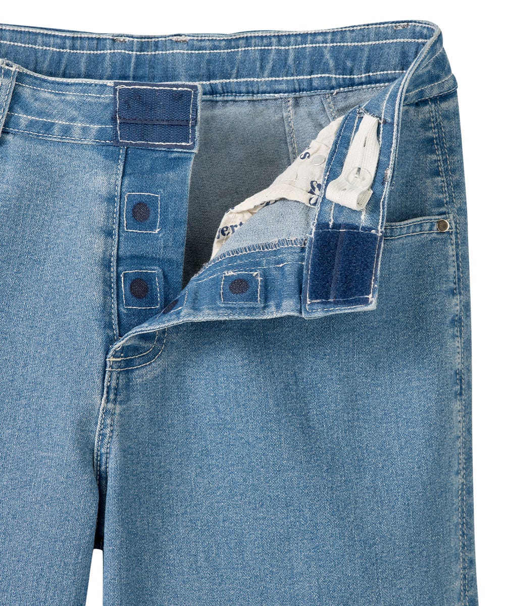 Women's Magnetic Front Fly Denim Capris - Silverts 2