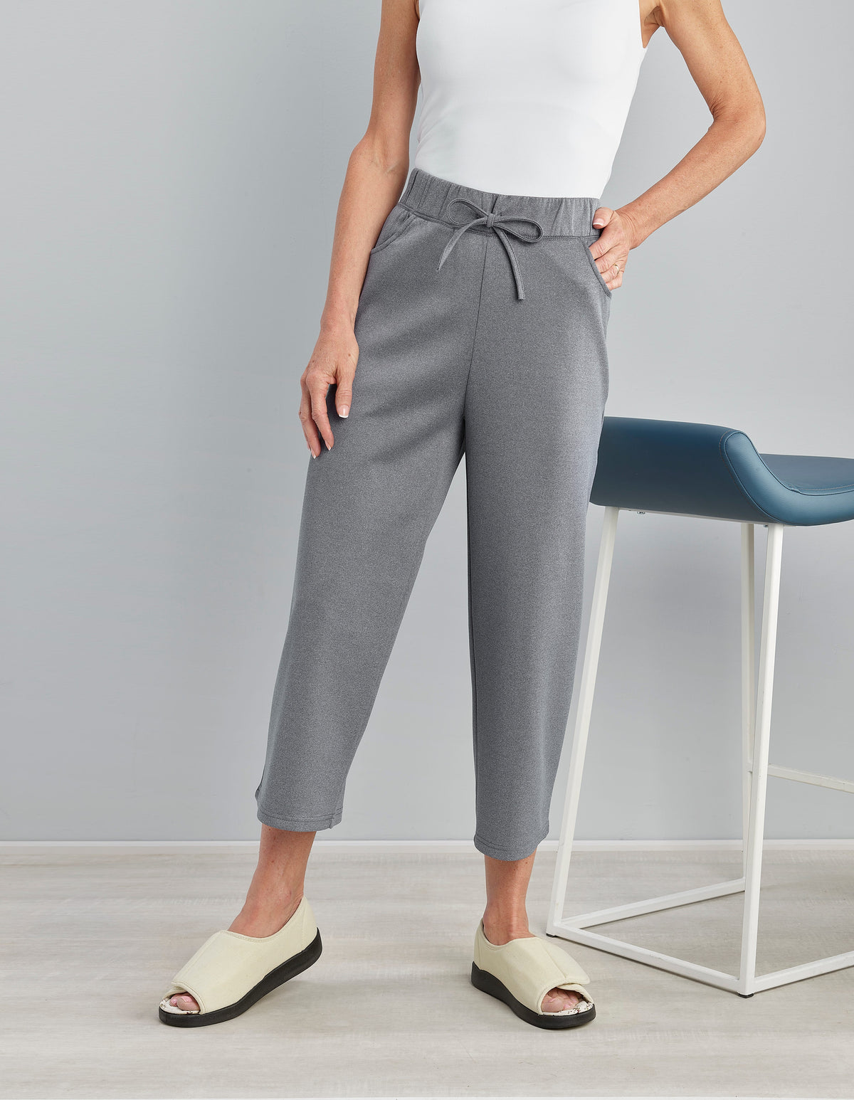 Women's Open Back Active Capri Pant - Silverts 10