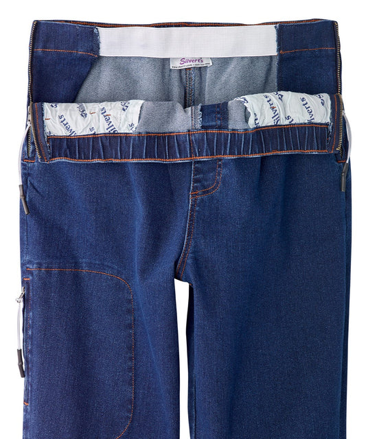 Men's Self Dressing Side Zip Jeans - Silverts 2