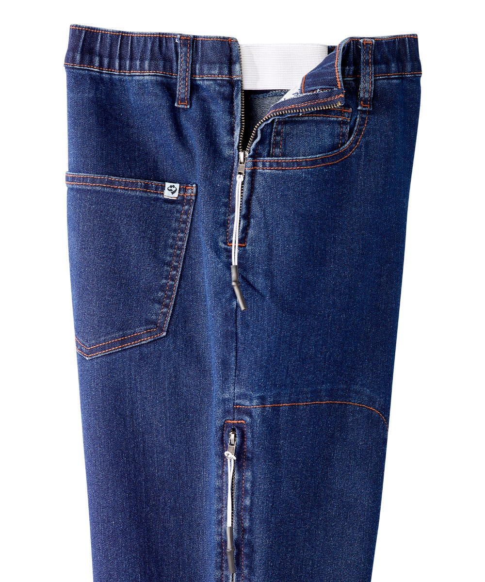 Men's Self Dressing Side Zip Jeans - Silverts 5