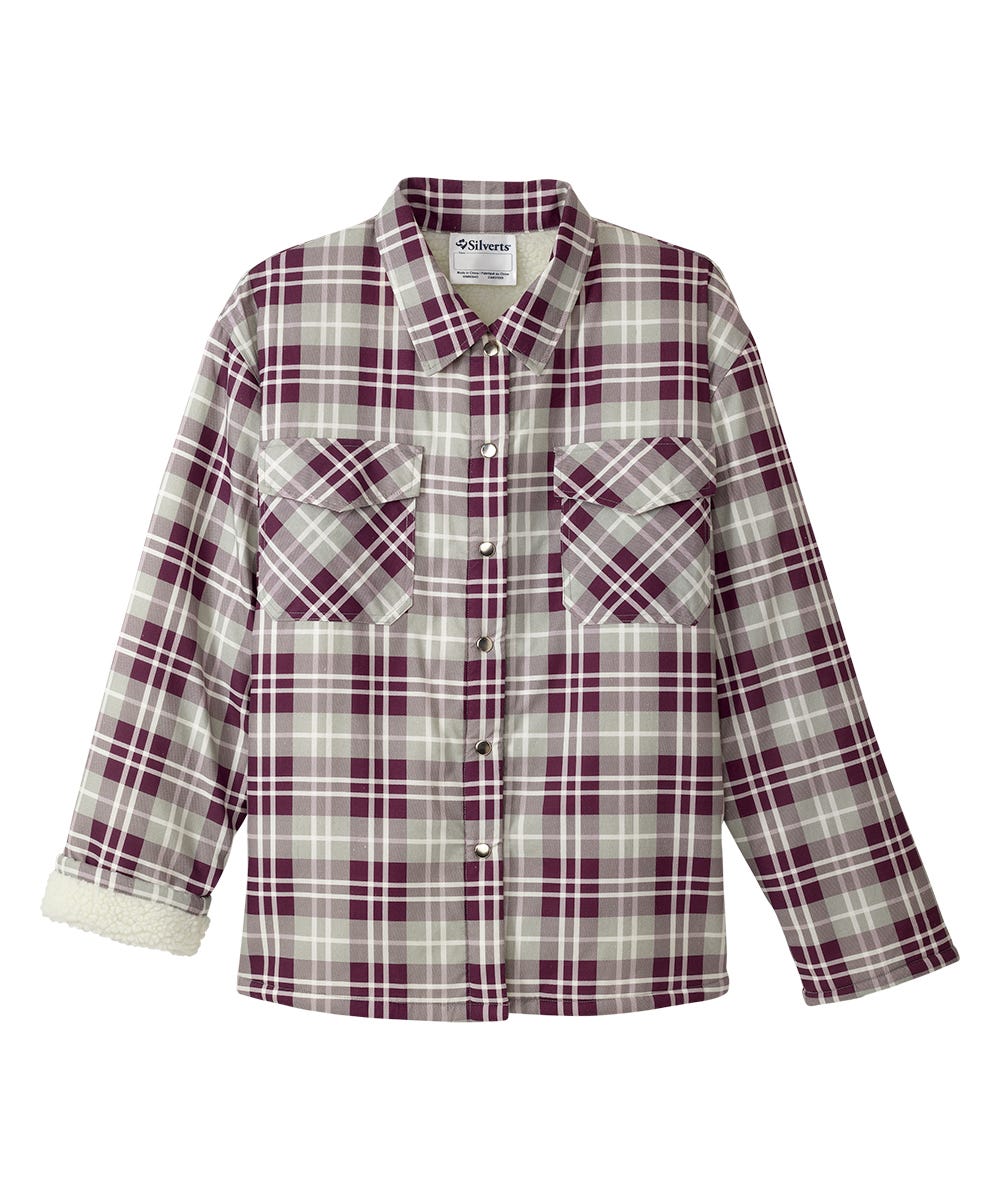 Men's Magnetic Closure Sherpa Lined Shirt Jacket - Clearance - Silverts 1