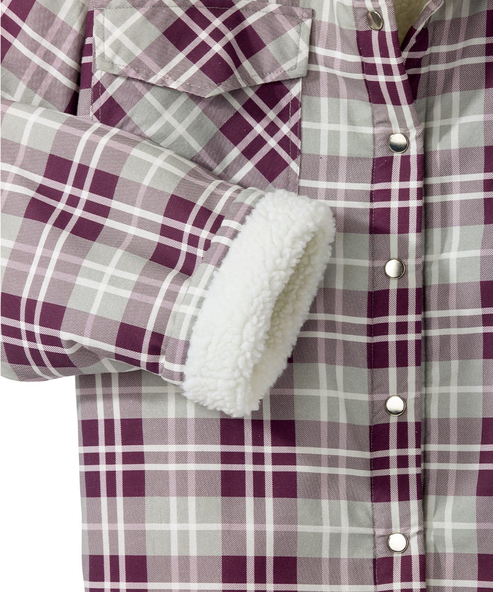 Men's Magnetic Closure Sherpa Lined Shirt Jacket - Clearance - Silverts 4