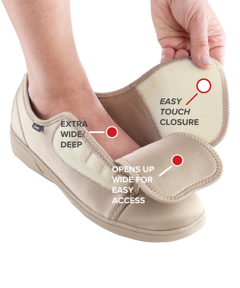 Women’s Protective Shoes with Easy Closures – Adjustable Fit (Regular to Extra Wide) - Silverts 4
