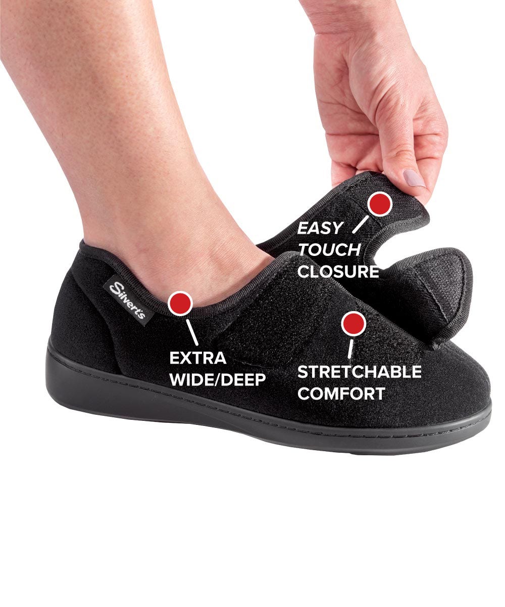 Womens Stretchable Comfort Hugster Shoe / Slipper - Silverts 4