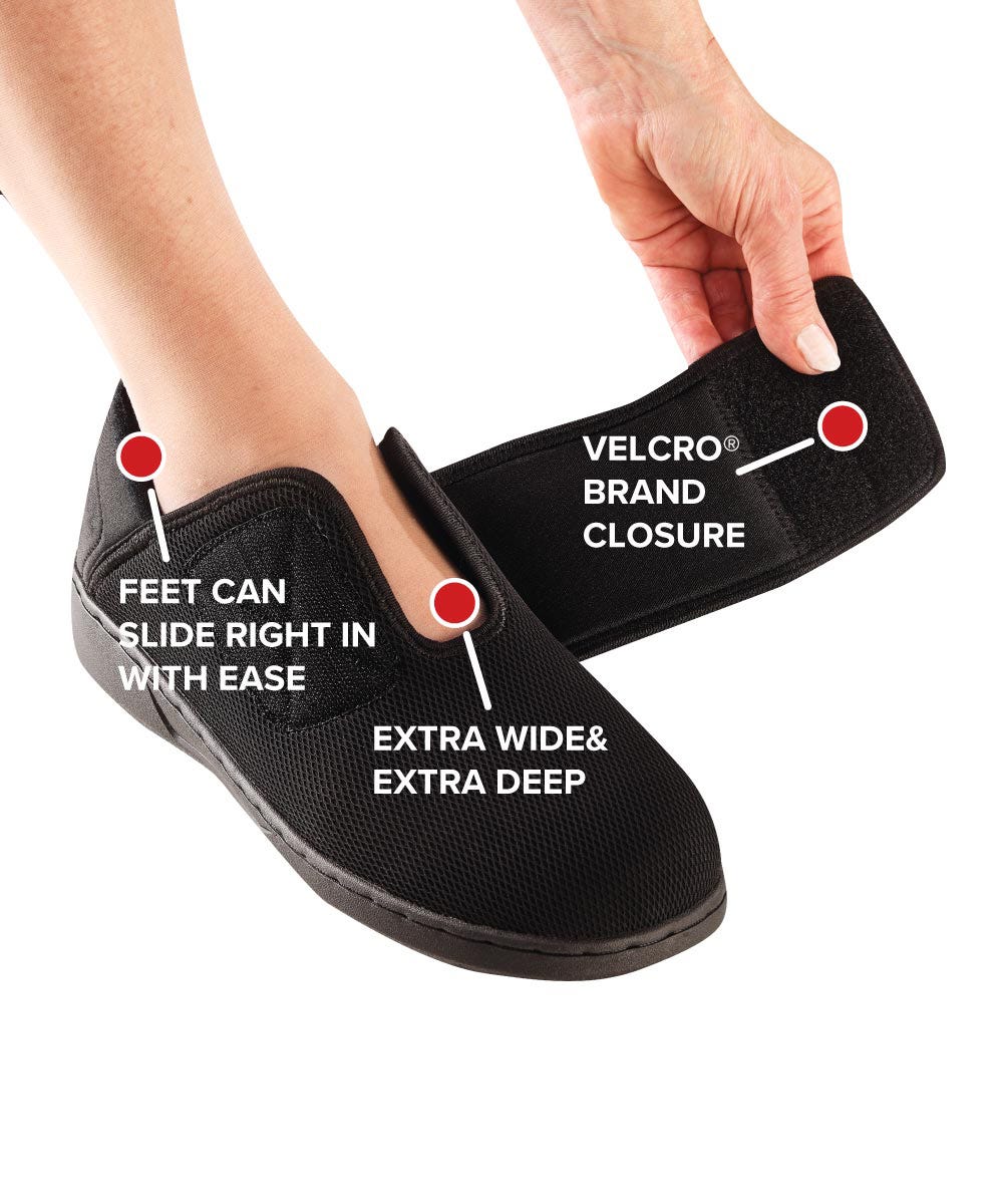 Women’s Comfort Step Shoes – Adjustable Fit (Regular to Extra Wide) - Silverts 4
