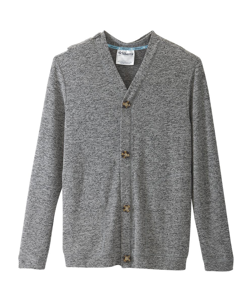 Men's Open Back Knit Cardigan - Silverts 6