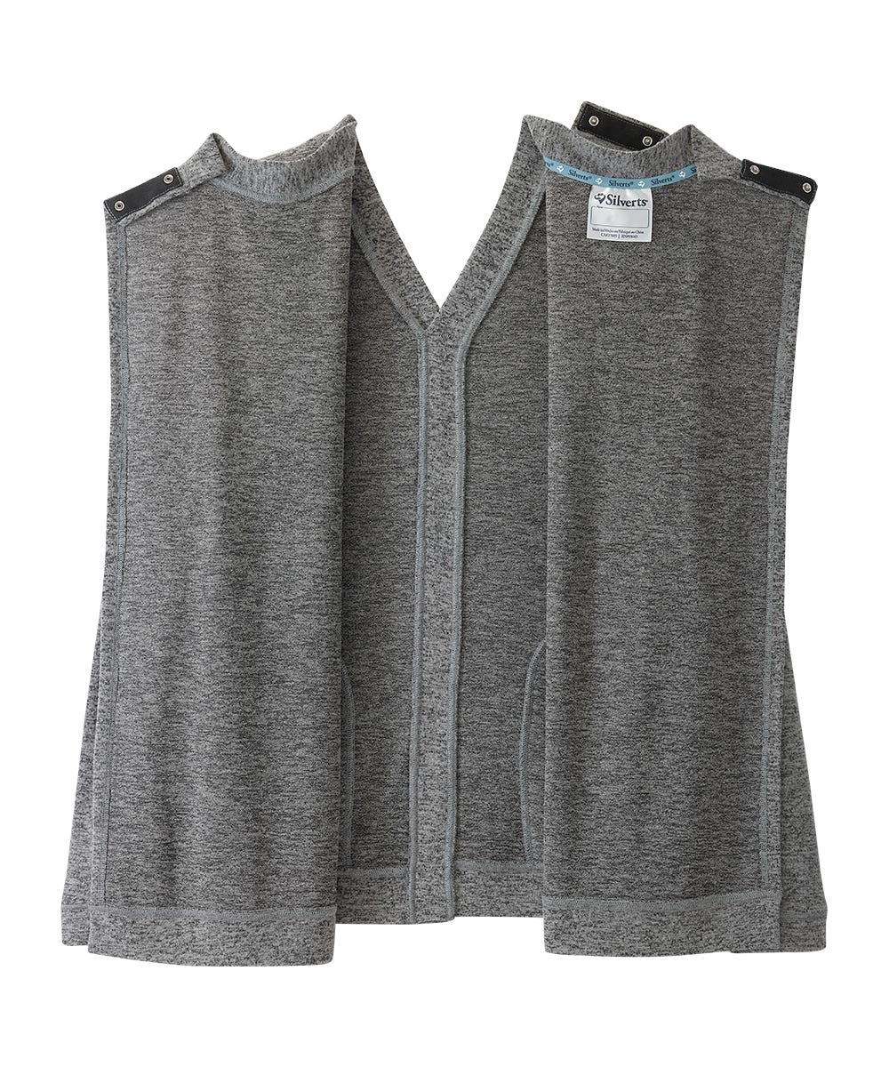 Men's Open Back Knit Cardigan - Silverts 8